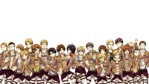 Attackon Titan Characters Lineup Wallpaper