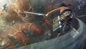 Attackon Titan Epic Battle Wallpaper