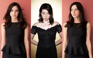 Aubrey Plaza Model Collage Wallpaper