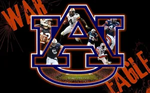 Auburn Football Logo With War And Eagle Wallpaper