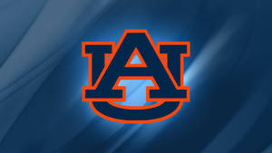 Auburn Football With Striped Blue Backdrop Wallpaper