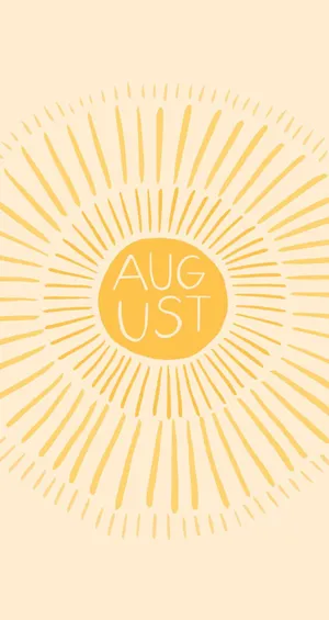 August Sunset In The Warm Orange Hues Of The Setting Sun. Wallpaper