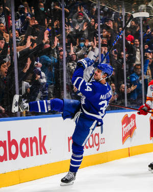 Auston Matthews Greeting Audience Wallpaper