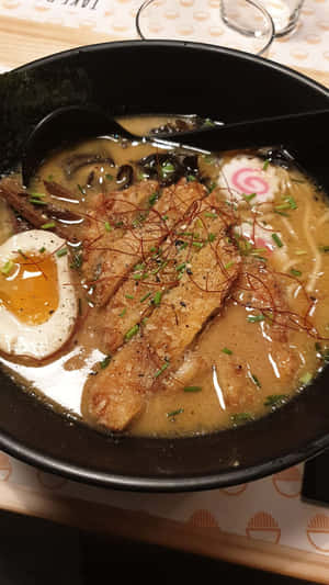 Authentic Black Beard Ramen Delight Wallpaper