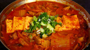 Authentic Korean Kimchi Dish Wallpaper