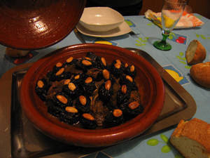 Authentic Moroccan Tajine With Olives And Almonds Wallpaper