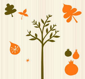 Autumn Leaves In Orange And Brown Tones Clipart Wallpaper