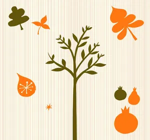 Autumn Leaves In Orange And Brown Tones Clipart Wallpaper