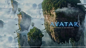 Avatar Movie Poster With Floating Island Wallpaper