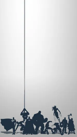 Avengers Silhouettes Marvel Aesthetic Wallpaper