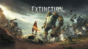 Awe-inspiring 4k Ultra Hd Gaming Display Featuring Extinction Game Wallpaper