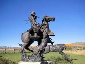 Awesome Cowboy Statue Wallpaper