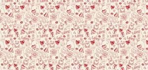 Awesome Heart Doodle Wallpaper
