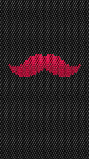 Awesome Phone Red Mustache Wallpaper