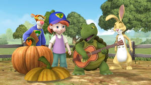 Awesome Pumpkin Patch Tigger 3d Wallpaper