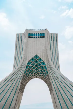 Azadi Tower Phone Cloudy Sky Wallpaper