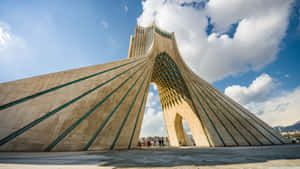 Azadi Tower Widescreen Clouds Wallpaper