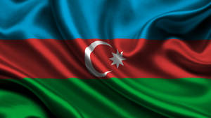 Azerbaijan Flag Cloth Wallpaper