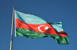 Azerbaijan Flag In Pole Wallpaper
