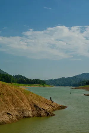 Azerbaijan River And Hills Wallpaper