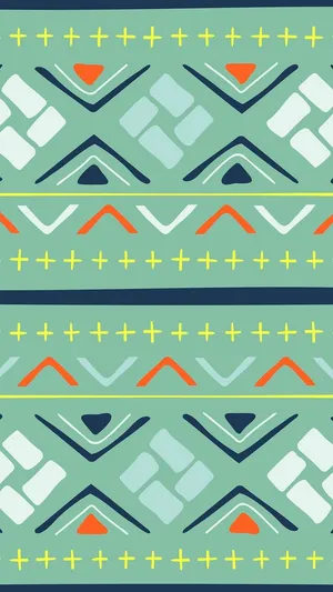 Aztec Pattern Geometric Design Wallpaper