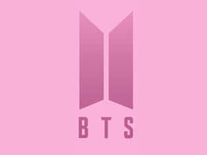 B T S Logo Pink Background Wallpaper