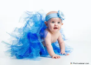 Baby In Blue Gown Wallpaper