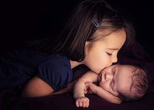 Baby Kissing Hd Wallpaper