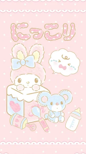 Baby My Melody And Flat Wallpaper