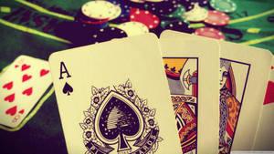 Baccarat Game Cards Ace Of Spades Wallpaper