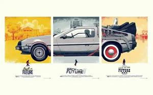 Back To The Future Delorean Poster Wallpaper