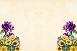 Background Design With Sunflower Wallpaper
