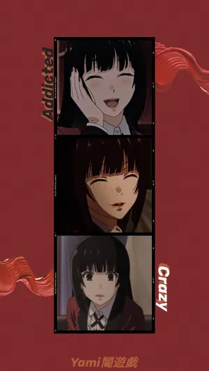 Bad Girl Anime Yumeko Addicted Crazy Wallpaper