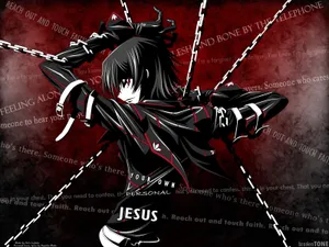 Badass Anime Lelouch Chain Tied Wallpaper