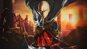 Badass Saitama One Punch Man Wallpaper