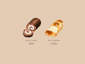 Bakery Bread Pixel Art Wallpaper