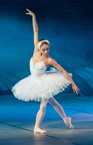 Ballet Dancer Swan Lake Performance Wallpaper