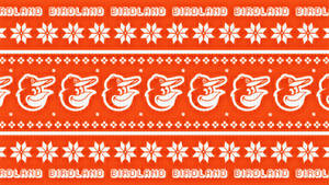 Baltimore Orioles Knitted Design Wallpaper