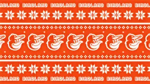 Baltimore Orioles Knitted Design Wallpaper