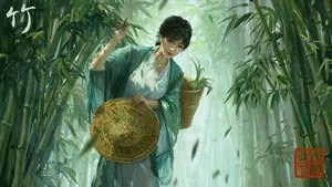 Bamboo 4k Japanese Girl Wallpaper