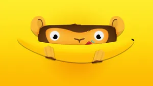 Banana Chimpanzee Art Wallpaper