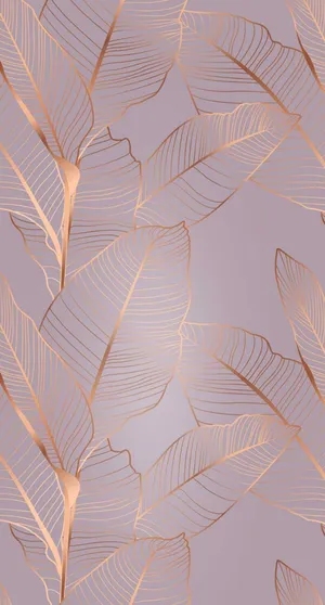 Banana Leaves Rose Gold Iphone Wallpaper