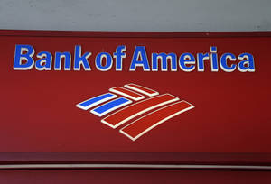 Bank Of America Red Acrylic Signage Wallpaper