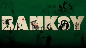 Banksy Name Typography Art Wallpaper