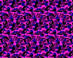 Bape Purple Shades Camo Pattern Wallpaper