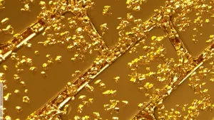 Bars And Flakes Gold Background Wallpaper
