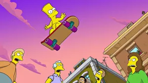Bart Simpson Experiences The Colorful, Trippy Side Of Springfield Wallpaper
