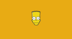 Bart Simpson Minimalist Yellow Background Wallpaper