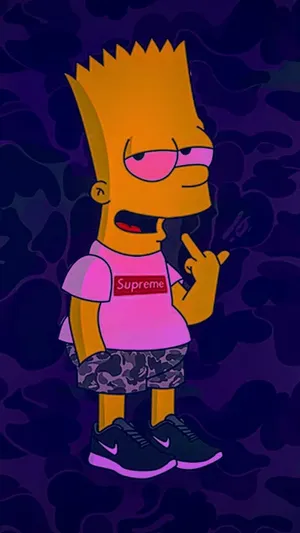 Bart Simpson Swag High Wallpaper