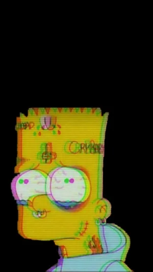 Bart Simpson Unhappy On Phone Wallpaper